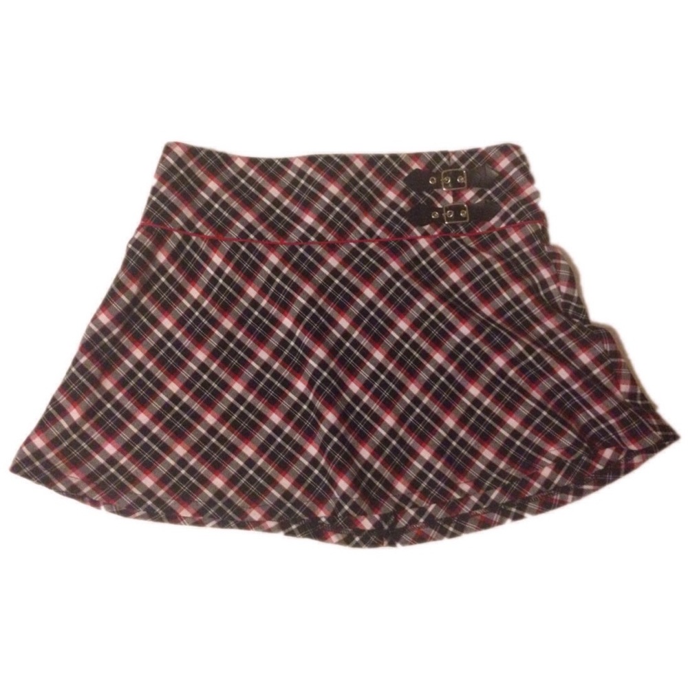 Joey B Red/White/Black Plaid Skirt